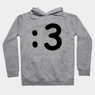 Cat Face Emoticon :3 Hoodie